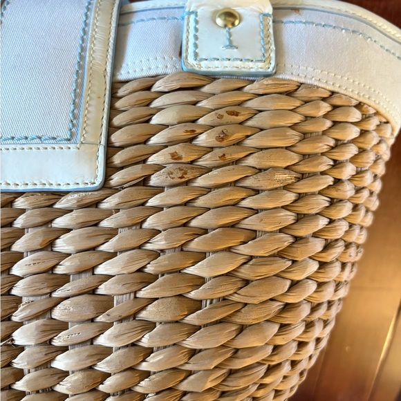 Vtg Y2K Coach White Basket Bag - Picture 14 of 14